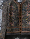 INTO THE EAST 25 Autumn/Winter Tussah Silk Silver Lotus Button Suit Short Jacket ITE-E1DGAW009GR21SU-LV Green